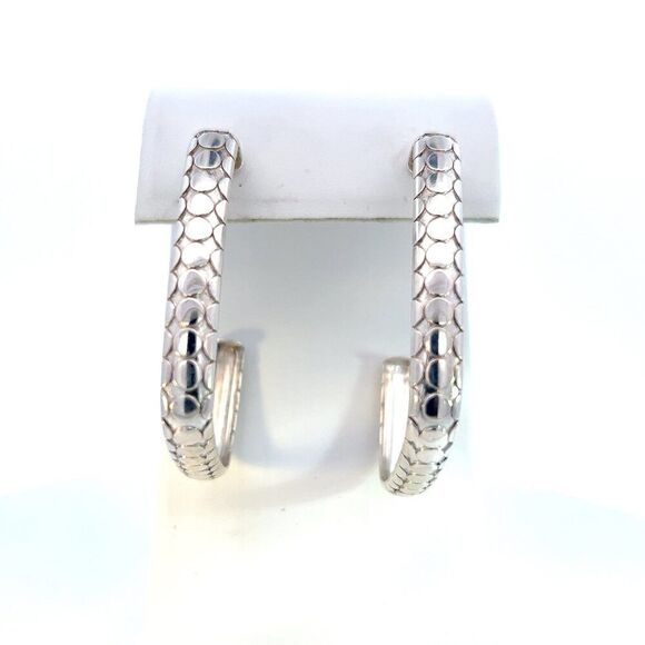 John Hardy Estate Dot Earrings Sterling Silver JH86 - Picture 1 of 7